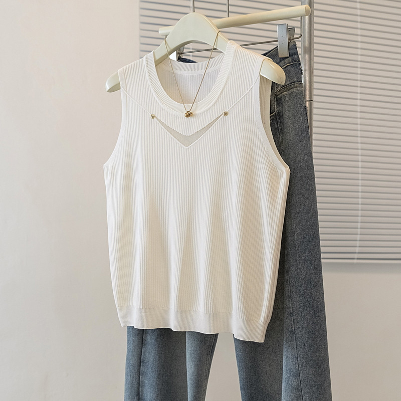 大码纯色百搭无袖t恤背心吊带女夏新款新款胖mm显瘦外穿内搭上衣