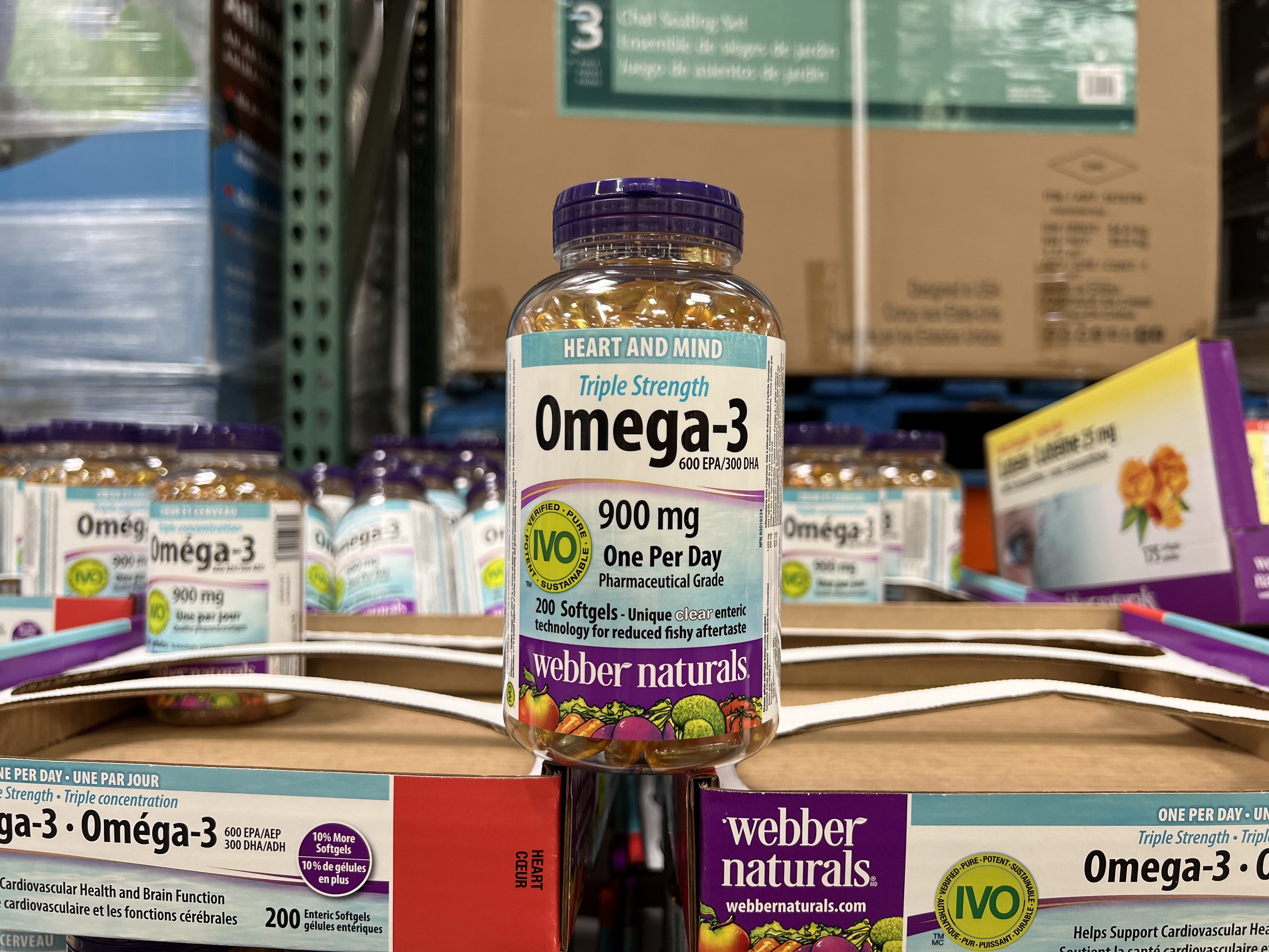 WebberNaturals伟博加拿大高浓度深海鱼油Omega3成人DHA鱼油200粒