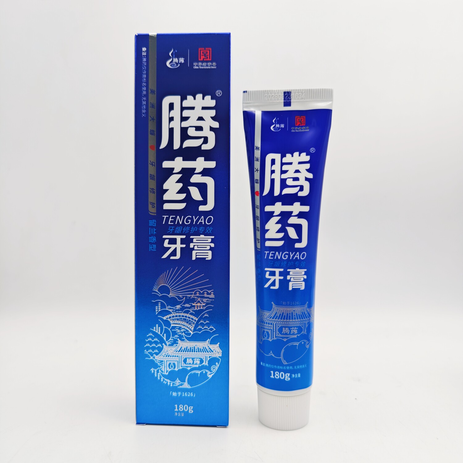 腾药专效牙膏180g 口腔清洁留兰香牙龈修护蟑螂美洲大蠊活性成分