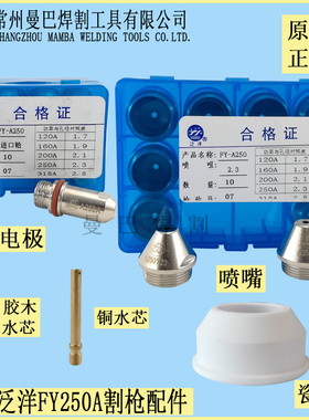 原装武联泛洋FY250电极喷割嘴水心FY250A315A400A喷嘴A250Y23