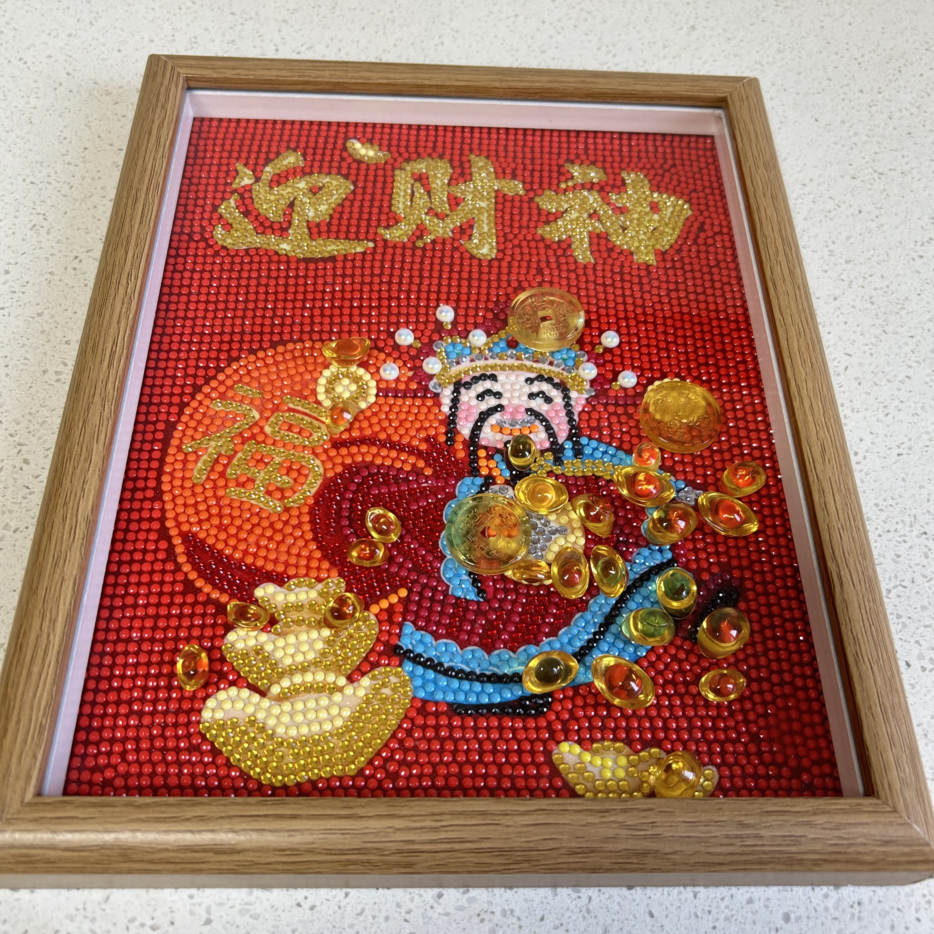 真玻璃，带框钻石画