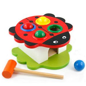 3-4-5岁儿童敲打房型敲打台 宝宝敲球台打桩台类早教教具益智玩具