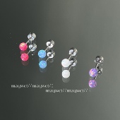 Maywyct 迷你梦幻彩色欧泊澳宝睡觉不用摘百搭钛钢耳骨耳蜗耳钉