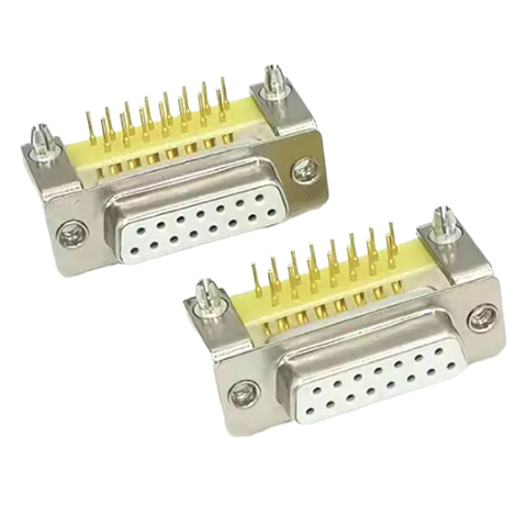 工厂直销DR15弯针实心铜连接器