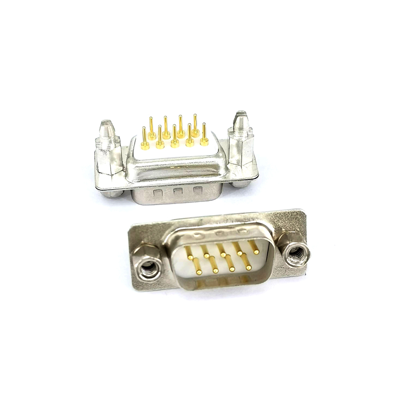 实心针DP DB9 15 25 37 50直针焊板式公头母头 180度直脚带铆鱼叉