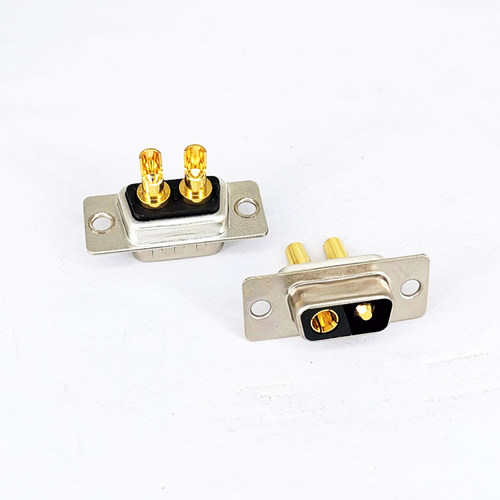 厂家D-SUB 2V2大电流连接器 2针电源插头 2芯锂电池对接DB2V2焊线