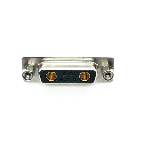 实心针DB7w2母头直角焊板连接器