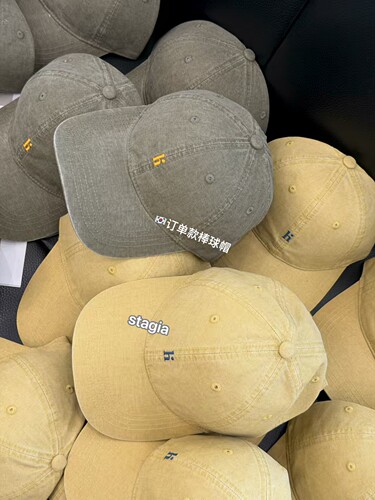 26春夏韩版复古做旧h字母水洗软顶棒球帽休闲百搭鸭舌帽子