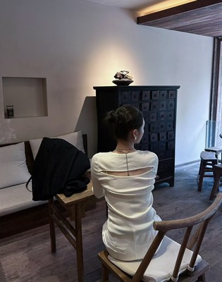 2025秋冬韩版insist复古挖空露背含细羊毛白色修身弹力打底针织衫