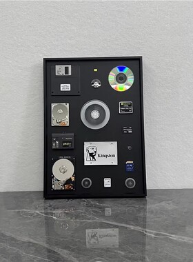 拆解硬盘光盘画现代艺术立体画