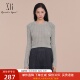 XG雪歌专柜亲肤套头针织衫 女2025春新款 简约圆领上衣XK111003A281