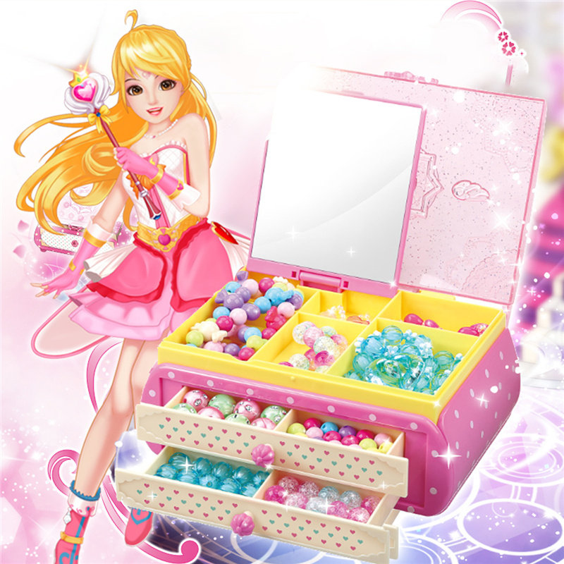 乐吉儿手工串珠手链女孩儿童穿珠益智玩具珠子diy项链材料包饰品