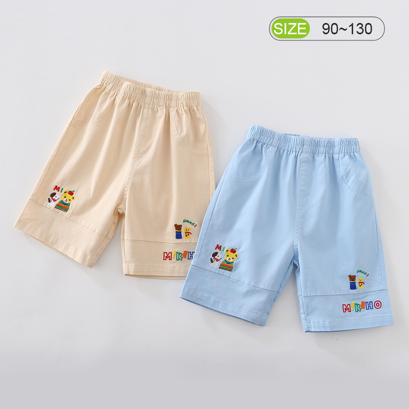 日系童装男童短裤夏季纯棉外穿儿童卡其色休闲五分裤薄款宝宝夏装