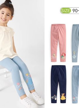 25新款女童春夏纯棉裤子弹力修身女宝打底裤冰雪公主初秋长裤卡通