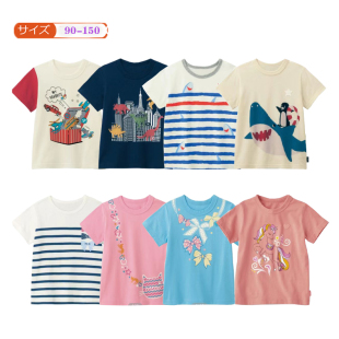 上衣夏装 千趣动漫男女童半袖 卡通薄款 纯棉圆领短袖 T恤宝宝夏季