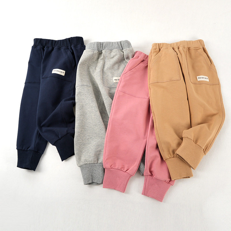 新款儿童裤子春秋款男童秋季休闲运动裤女童纯棉卡其色宽松束脚裤,童装/婴儿装/亲子装,裤子,淘宝优惠券,粉丝福利购,淘宝优惠卷