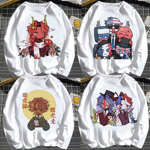 countryhumans长袖t恤潮学生上衣