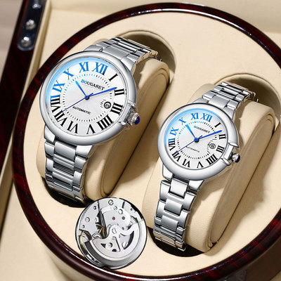 正品情侣气球全自动机械表镂空品牌十大瑞士手表男女士表夜光防水