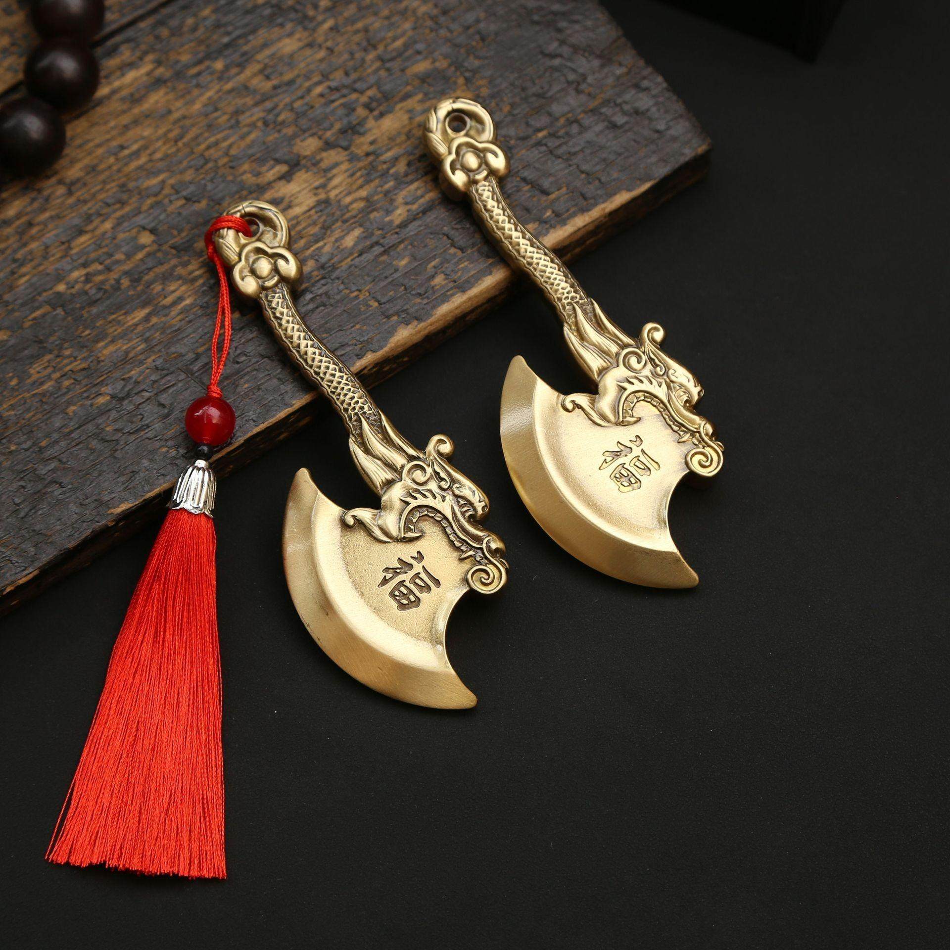 黄铜龙头斧摆件工艺品家居办公室装饰品小挂饰桌面玄关福字小斧头,特色手工艺,其他特色工艺品,淘宝优惠券,粉丝福利购,淘宝优惠卷