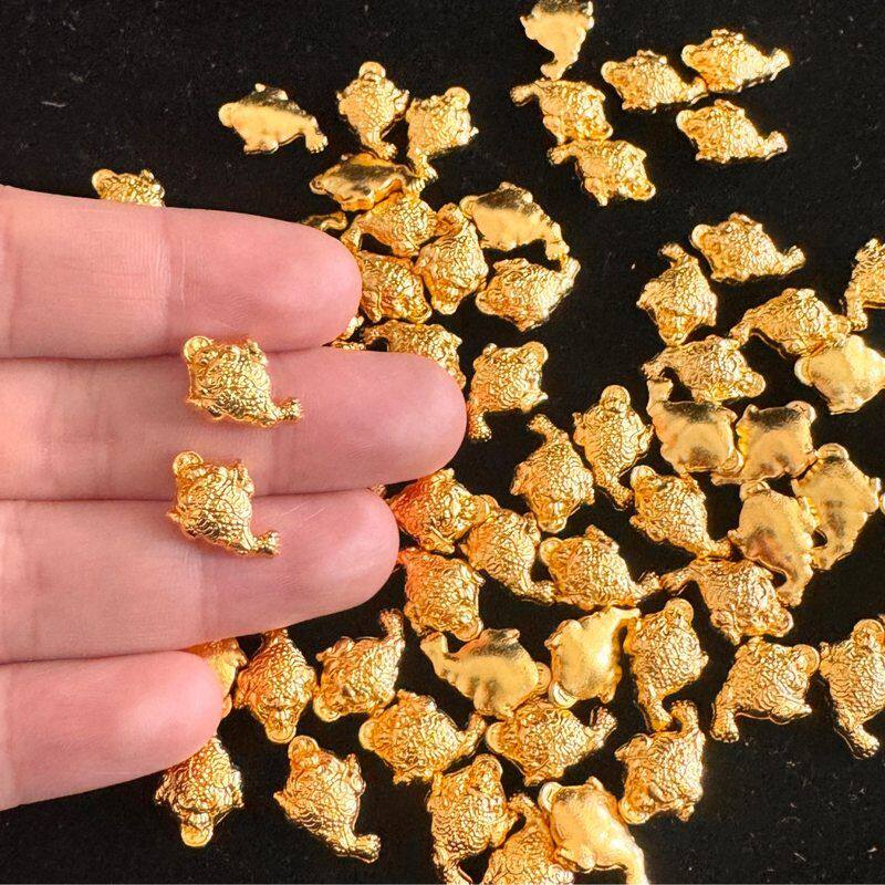 合金咬钱三足金蟾实心仿真迷你蟾蜍小摆件八方来财金币蛤蟆装饰品