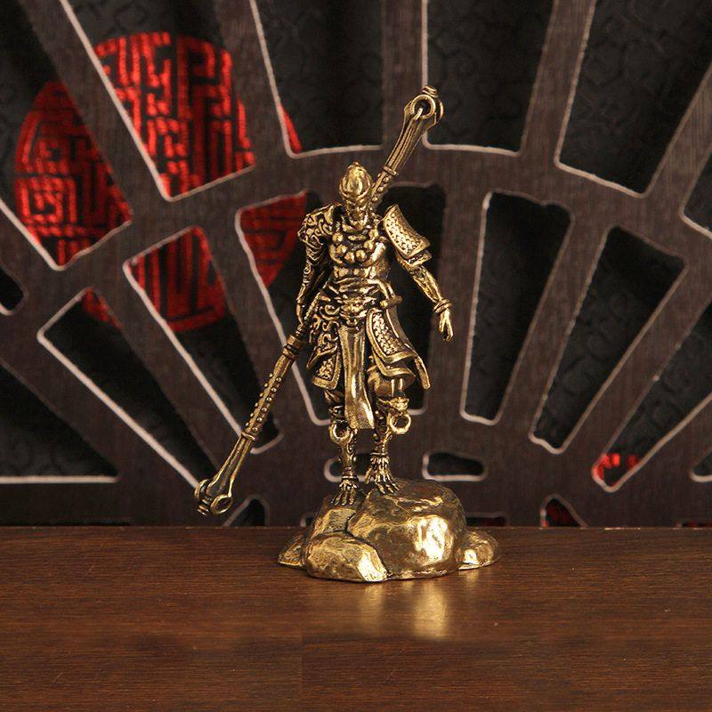 新款黄铜斗战胜佛孙悟空车摆件铜雕齐天大圣工艺品客厅书桌装饰品,特色手工艺,其他特色工艺品,淘宝优惠券,粉丝福利购,淘宝优惠卷