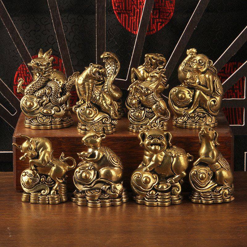 黄铜镂空钱币十二生肖摆件铜工艺品立体生肖鼠牛虎办公桌面装饰品,特色手工艺,其他特色工艺品,淘宝优惠券,粉丝福利购,淘宝优惠卷
