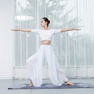 裙瑜伽演出服套装 新款 阔腿裤 上衣飘逸裙裤 舞蹈服练功服宽松蝙蝠袖