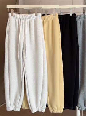 小暖炉卫裤！一条过冬！冬季暖绒加绒加厚收口运动裤束脚卫裤女裤