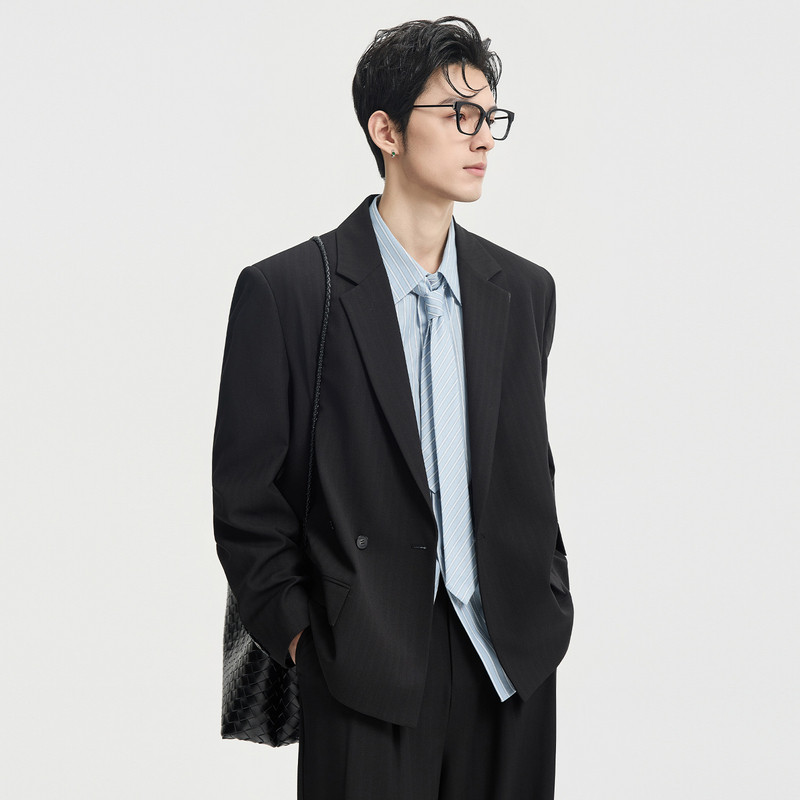 伯爵卓尔26年春季高级感定织含羊毛西装外套男士宽松休闲薄款西服