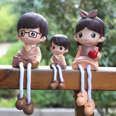 客厅卧室书房电视柜三口之家摆件