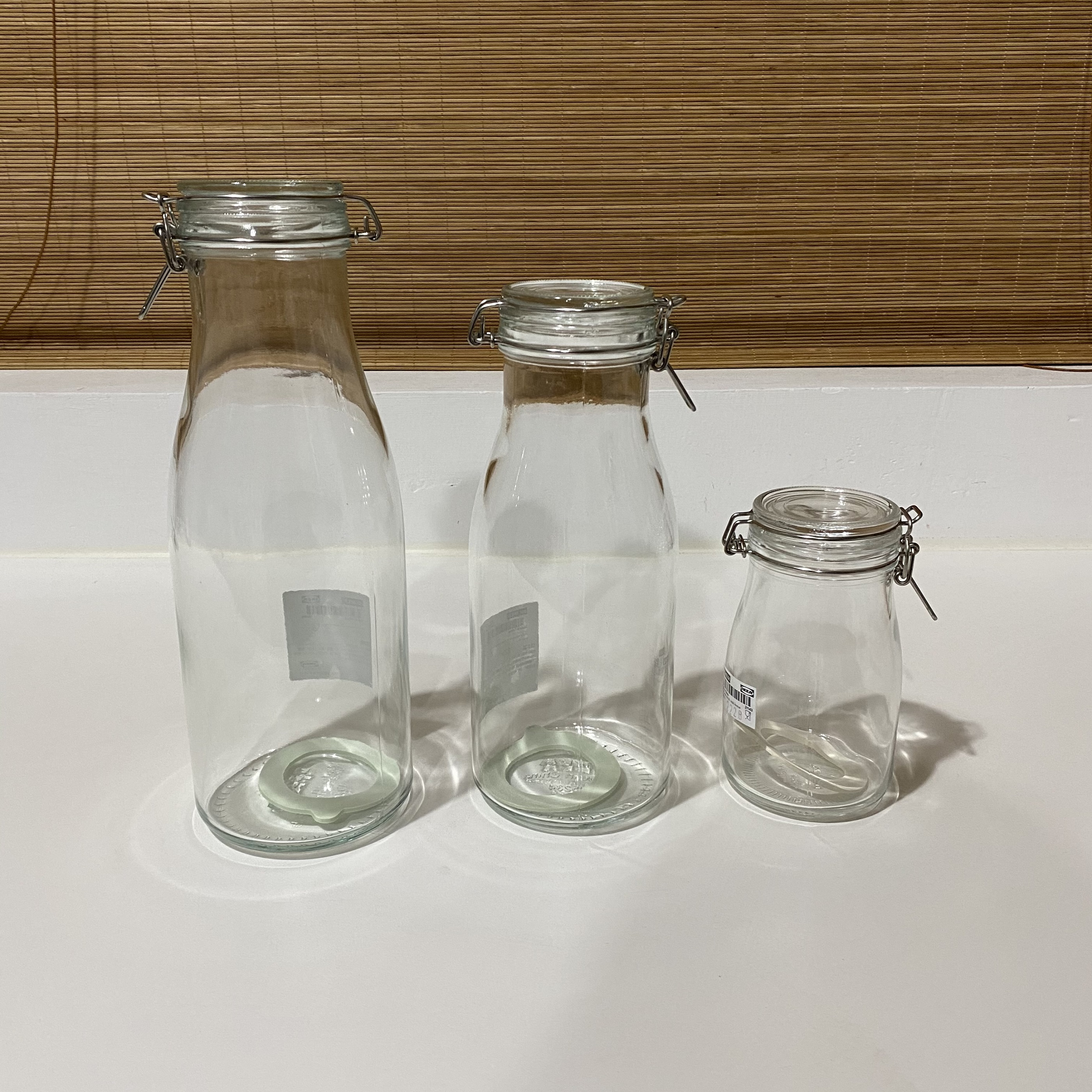 考肯附盖宽口瓶玻璃储存密封罐