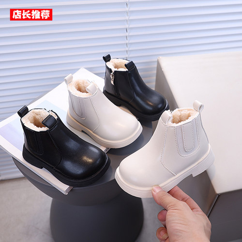 儿童雪地靴加绒加厚宝宝棉靴子