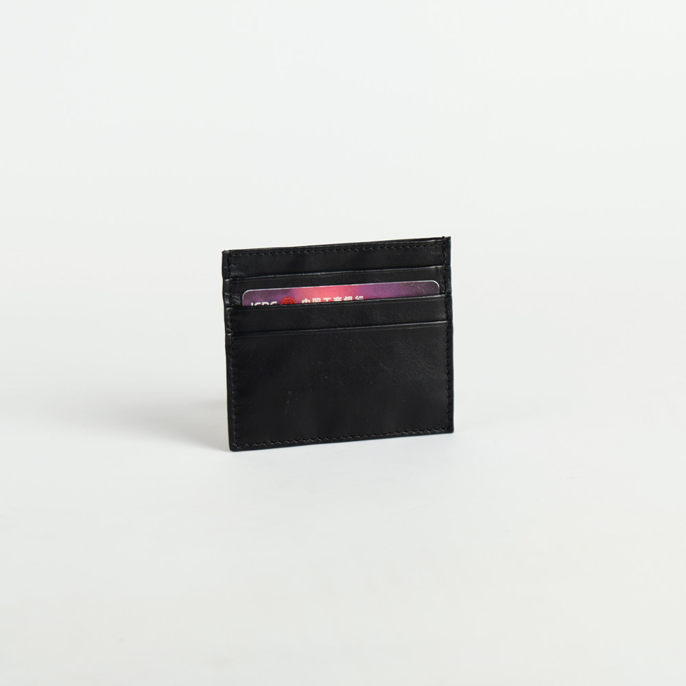 深山九处真皮卡包黑色迷你便携证件收纳包简约超薄卡夹男女款