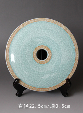 寻天青汝瓷和氏璧摆件饰品