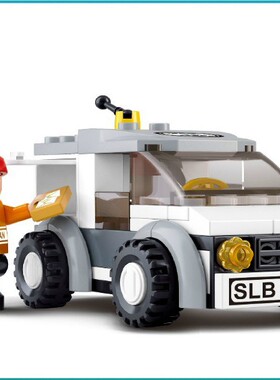 小鲁班 2014快递车M38-B0359拼装积木益智建构塑料玩具模型