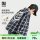 新款 2026春秋季 儿童中大童纯棉格纹印花衬衣潮 美式 多多家男童衬衫