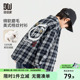 新款 2026春秋季 儿童中大童纯棉格纹印花衬衣潮 美式 多多家男童衬衫