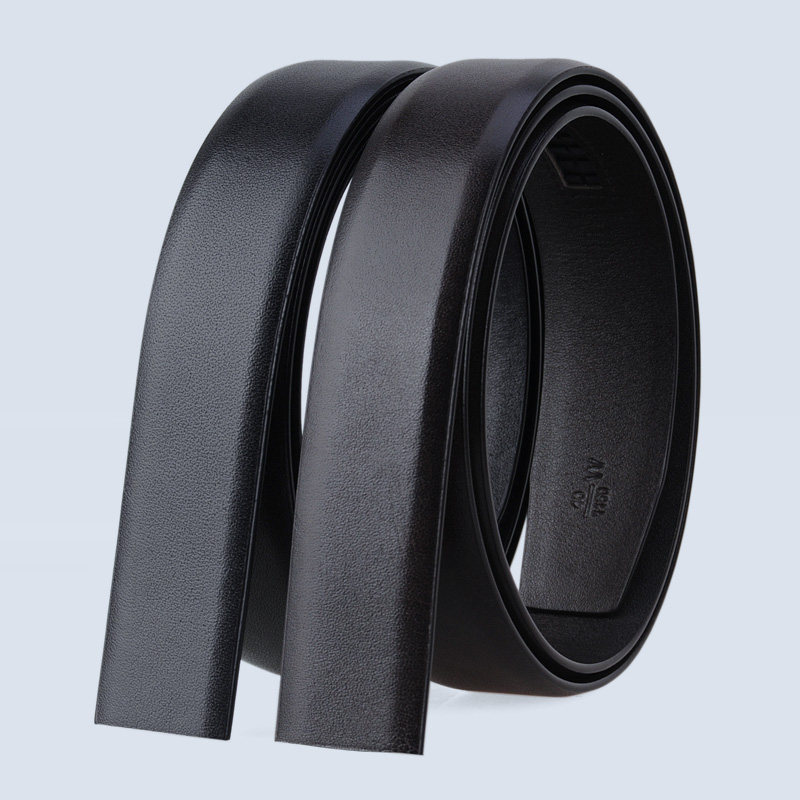 软面皮头层牛皮皮带男 真皮不带头腰带男无扣无头自动扣裤带条3.5