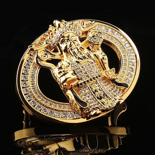 财神爷皮带扣头内穿式皮带头男款扣头平滑扣配件内扣不露尾腰带头