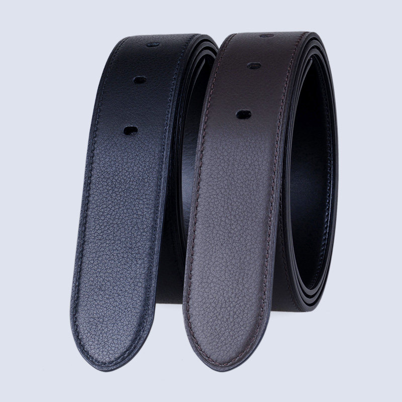 不带扣皮带带身男士不带头腰带真皮头层牛皮无头打孔皮带条无扣头