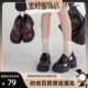 蜜蜂欢乐社 复古粗跟小皮鞋 女法式 玛丽珍鞋 K378926