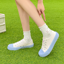 餅干休閑小白ins女帆布鞋 甜甜專享 韓版 f220