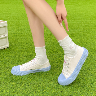 【甜甜专享】韩版饼干休闲小白ins女帆布鞋f220