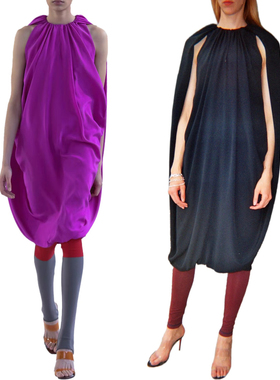 法国ATLEIN茧型斗篷多穿连衣裙