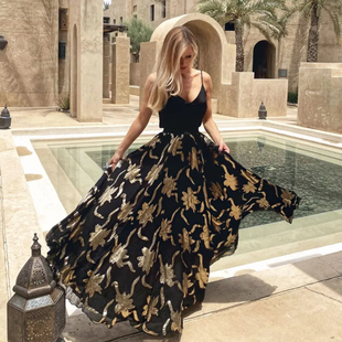 格蕾丝半身裙定制真丝charlotta gandolfo超大摆波西米亚裙瑞典