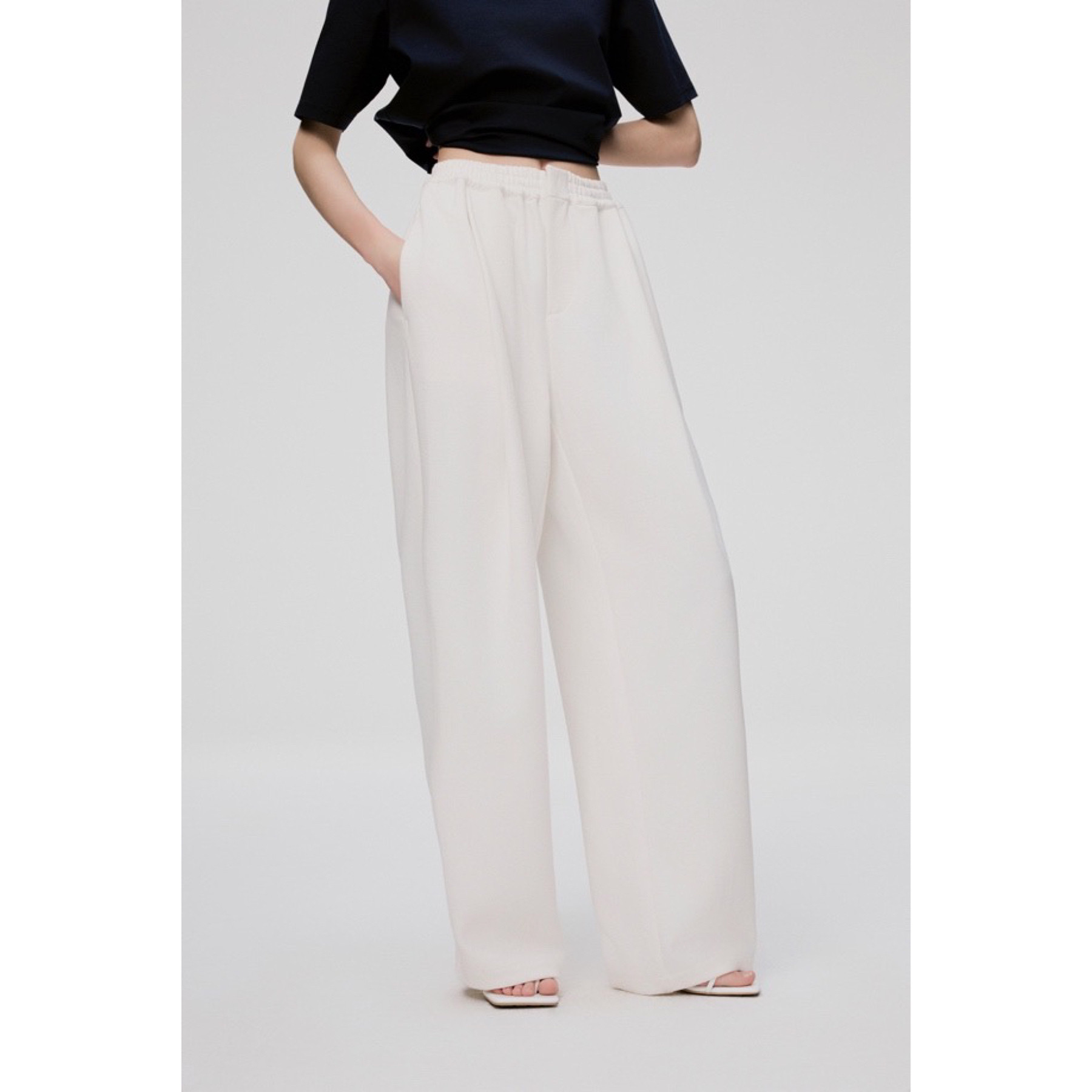 宽褶松紧抽绳长裤CORA&WYNN 洛杉矶