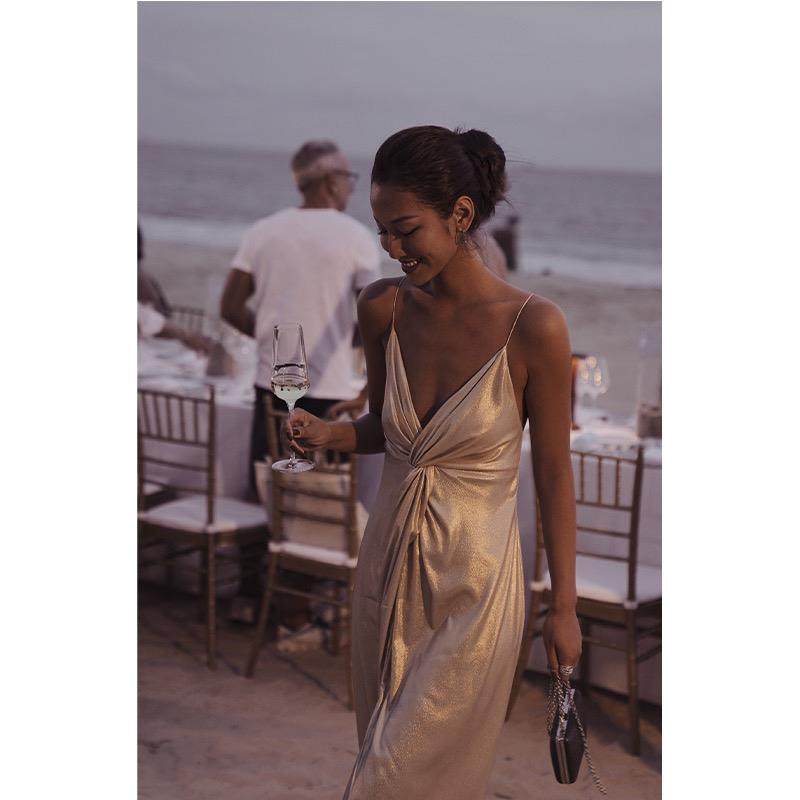 Sofia打结款连衣裙瑞典cg