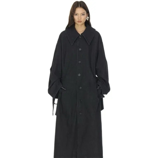 暗纹长款立领牛仔大衣 户外机能多穿法廓形风衣 设计师SIP CLASS