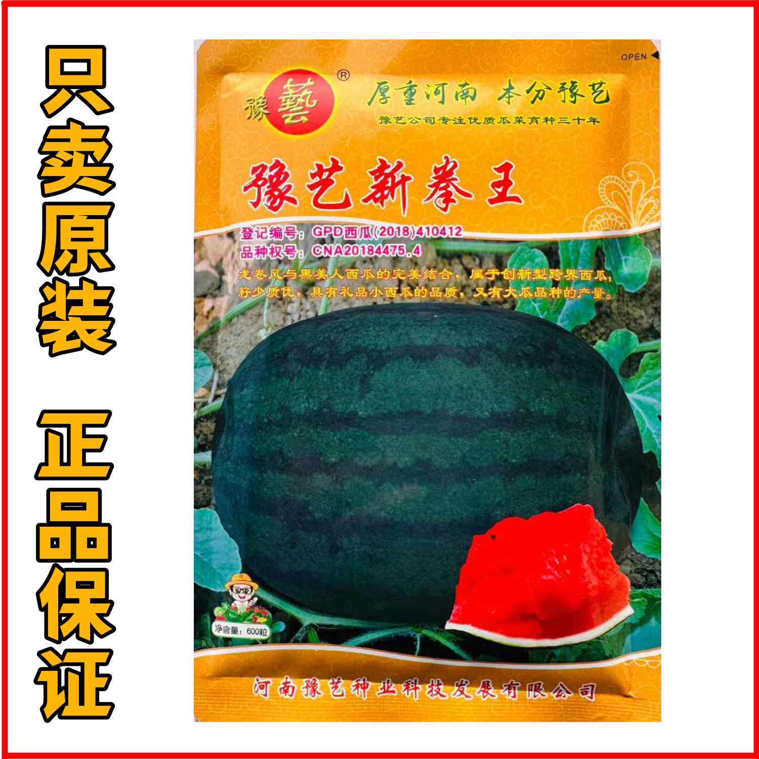 豫艺新拳王西瓜种子大果高产抗重茬黑绿皮西瓜种籽跨界西瓜新品种