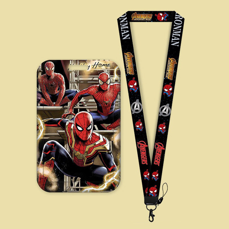 蜘蛛侠卡套挂脖长挂绳公交卡饭卡门禁卡幼儿园接送卡校胸牌保护套